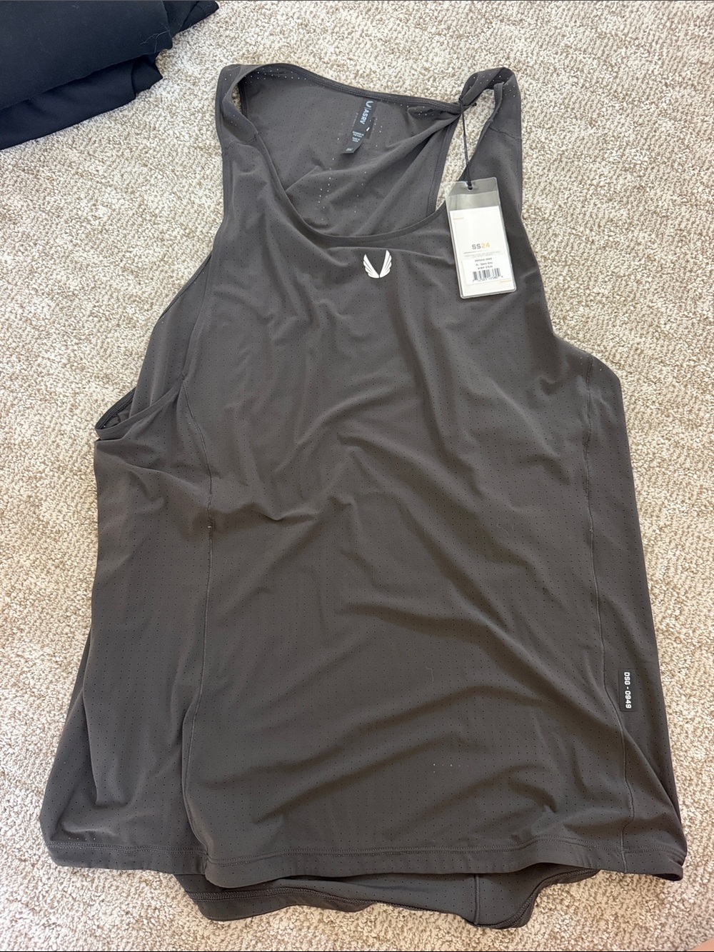 Mens ASRV dark grey tank top